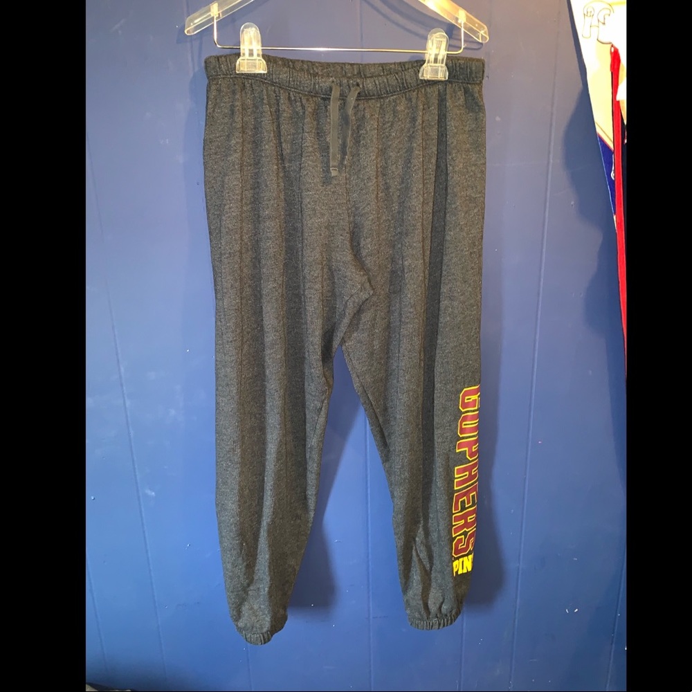 VS Pink Minnesota Gophers cropped sweats.